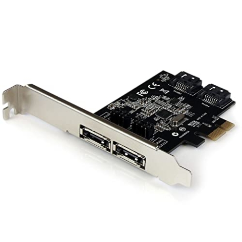 StarTech.com 2 Port SATA III PCI Express Schnittstellenkarte - 2 Port Serial-ATA 6Gbit/s PCIe Karte - SATA/eSATA Kontroller Karte für 2 Laufwerke (PEXESAT322I)