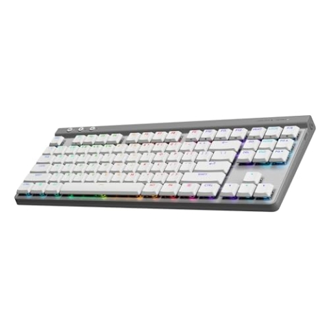 Logitech G G515 Lightspeed TKL Kabellose Tastatur (FRA) (Blue | Tactile) - Weiß