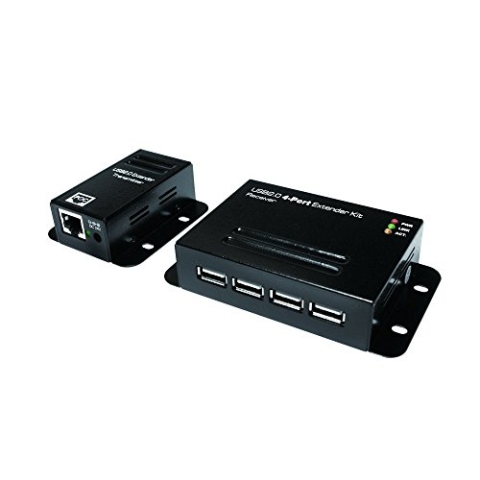 LogiLink UA0252 USB 2.0 Cat.5 Extender bis 50m mit 1 Port, PoE schwarz