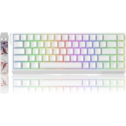 Madlions MAD 68 HE - Wooting Killer | Magnetische/mechanische Gaming-Tastatur 65% | 8000Hz Polling Rate | RT-Latenz / Reset Ultra Esport| 16,5M RGB | Web Driver | Magnetic Switch | US Layout QWERTY
