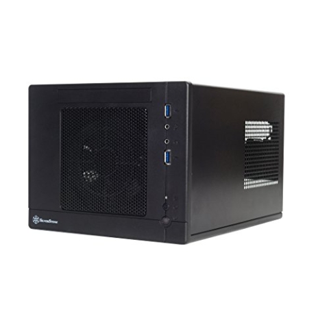 SilverStone SST-SG05BB-Lite - Sugo Mini-ITX kompaktes Cube Gehäuse, schwarz