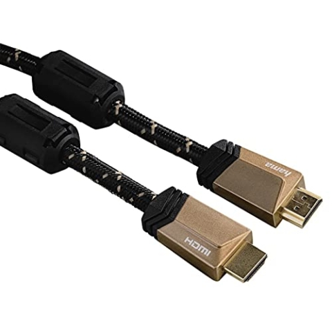 Hama HDMI Anschlusskabel [1x HDMI-Stecker - 1x HDMI-Stecker] 1.5m Schwarz