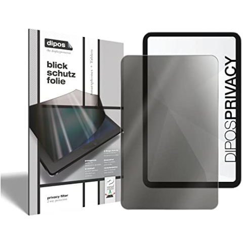 dipos 1x Blickschutzfolie kompatibel mit Nokia T20, Anti-Shock Schutz-Folie, für die Sitznachbarn bleibt das Display schwarz