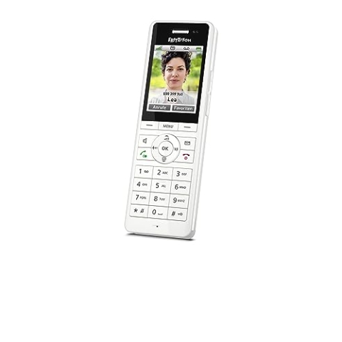FRITZ!Fon X6 White DECT-Komforttelefon (hochwertiges Farbdisplay, HD-Telefonie, Full-Duplex-Freisprechen, Steuerung FRITZ!Box-Funktionen), weiß, deutschsprachige Version