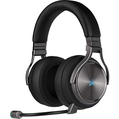 Corsair Virtuoso RGB Wireless SE High-Fidelity-Gaming-Headset (7.1-Surround-Sound, Omnidirektionales Mikrofon in Broadcast-Qualität, Kompatibel mit PC, PS4, Switch und Mobilgeräten) Gunmetal, Rotguss
