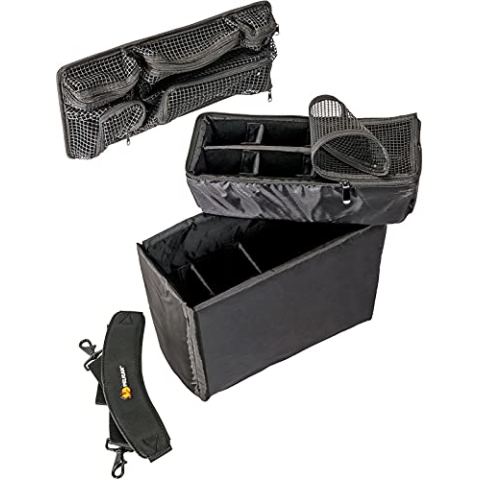 PELI 1435 Set Einteiler, Deckeleinsatz und Schultergurt, Original Protector Case Zubehör, Kompatibel 1430 Koffer, Farbe: Schwarz