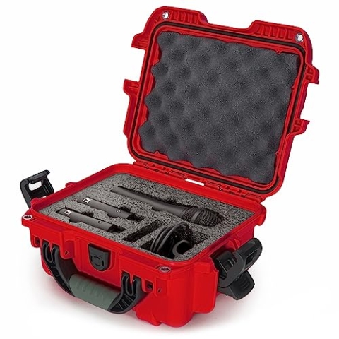 Nanuk 905 Wasserdichter Hartschalenkoffer Mit Schaumstoffeinlage Passend für Sennheiser Single XS - Rot