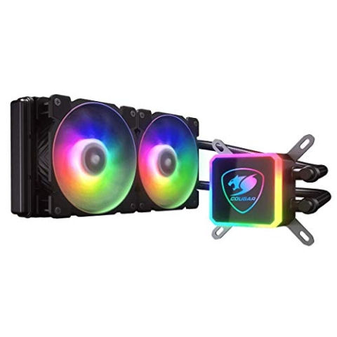 Cougar AIO Liquid Cooling Aqua 280 ARGB VA140 ARGB fansx2+ARGB Pump Head+Remove Control, 3MAQR280.0001
