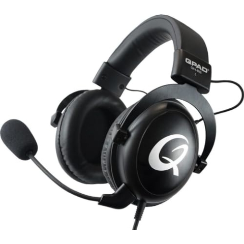 Qpad Pro Gaming Premium Headset, Kopfhörer für PC, Playstation 4 PS4, Nintendo Switch, Xbox One, Mobile Geräte, 53 mm Stereo Sound & 7.1 Surround Sound (Computer) mit USB Soundkarte, Schwarz, QPAD QH95, 340g