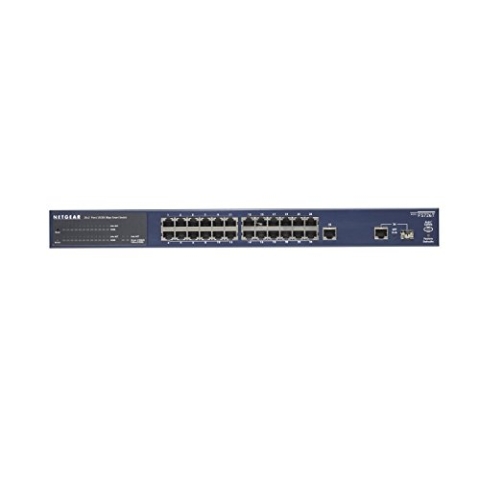 Netgear ProSafe™ 24-Port 10/100 Smart Switch (Nicht verwaltet, 1000Base-T, 100Base-TX, 10Base-T, 8.8 Gbit/s, 1 Gbit/s, SNMP, DHCP, STP, V) LAN
