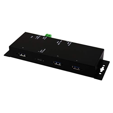 EXSYS EX-1190HMV-PD PD 4 Port USB 3.0, 3.1, 1G, HUB mit USB PD C-Buchse Schwarz