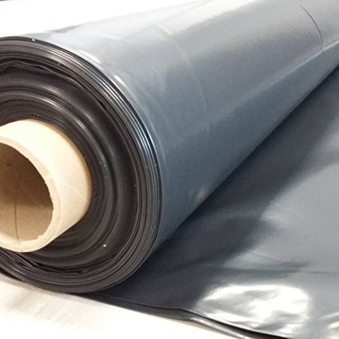ECOBUD Pellicola Plastica di tenuta Sous-Dalle in polietilene Nero tipo 300, 6 x 33 M