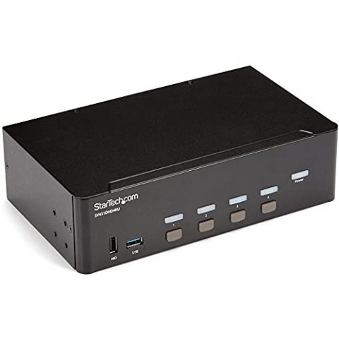 StarTech.com KVM Switch HDMI 4 Port - 4K 30 Hz - KVM Extender für HDMI - KVM HDMI Umschalter