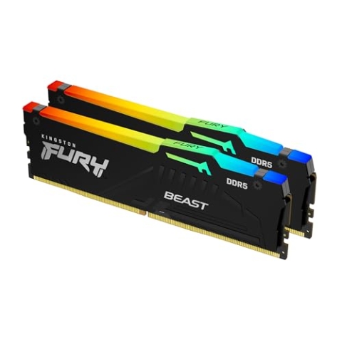 Kingston FURY Beast Schwarz RGB EXPO 16GB 6000MT/s DDR5 CL30 DIMM Desktop Gaming Speicher Kit mit 2 - KF560C30BBEAK2-16