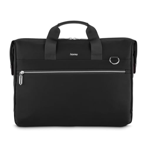 Hama Laptoptasche „Ultimate“ (für Laptops 40-41 cm, 15,6-16,2“, gepolstert, wasserabweisend, Elegante Businesstasche mit Tabletfach 11“, viele Fächer, Schultergurt, Trolleyschlaufe) schwarz