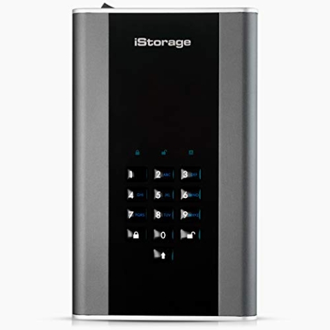 iStorage diskAshur DT2 18 TB - Sichere, verschlüsselte Desktop-Festplatte - FIPS Level-2 - Passwortgeschützt - Staub-/wasserbeständig