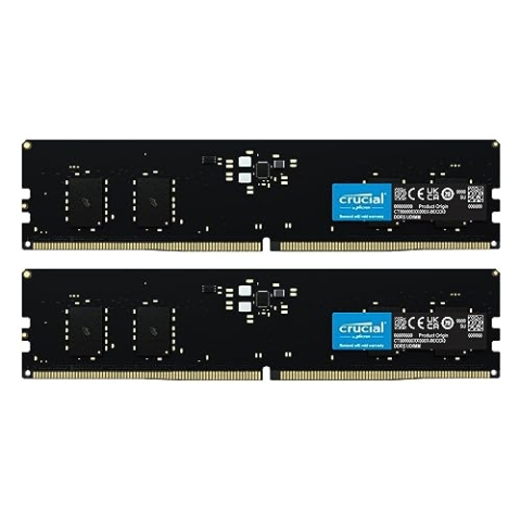 Crucial DDR5 RAM 16GB Kit (2x8GB) 5600MHz, PC Computer Arbeitsspeicher, Hochleistungs-RAM (auch 5200MHz / 4800MHz), CL46 - CT2K8G56C46U5