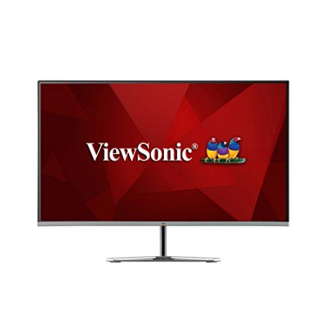 Viewsonic VX2776-SMH 68,6 cm (27 Zoll) Büro Monitor (Full-HD, IPS-Panel, HDMI, Eye-Care, Eco-Mode, Lautsprecher, 3 Jahre Austauschservice) Silber-Schwarz