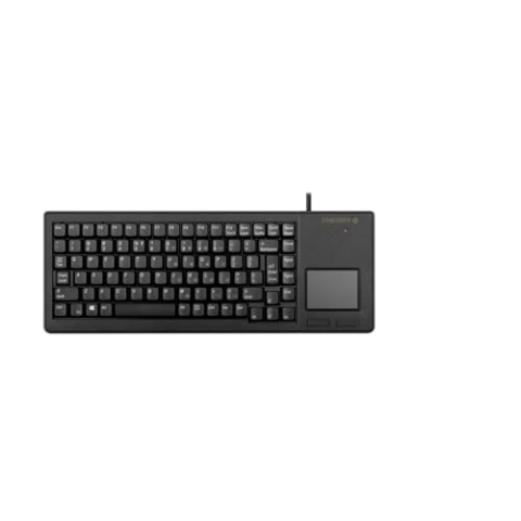 CHERRY G84-5500 XS, Kompakte Tastatur mit Touchpad, EU-Layout (QWERTY), Kabelgebunden (USB-A Anschluss), Mechanische CHERRY ML Switches, Schwarz