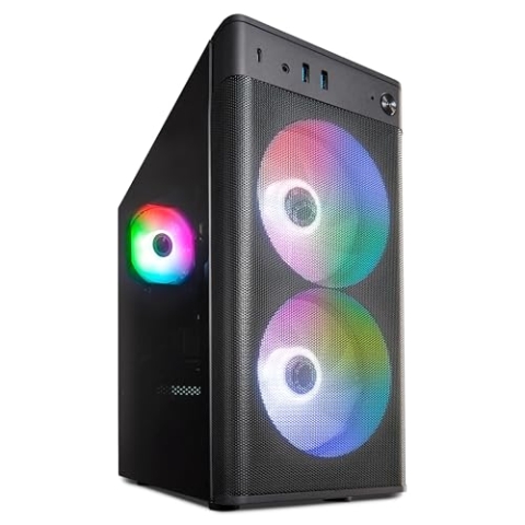 MEDION ERAZER Recon E45 Gaming PC (Ryzen 5 5500, 16GB DDR4 RAM, 1TB SSD, Geforce RTX 4060 8GB GDDR6, Windows 11 Home)
