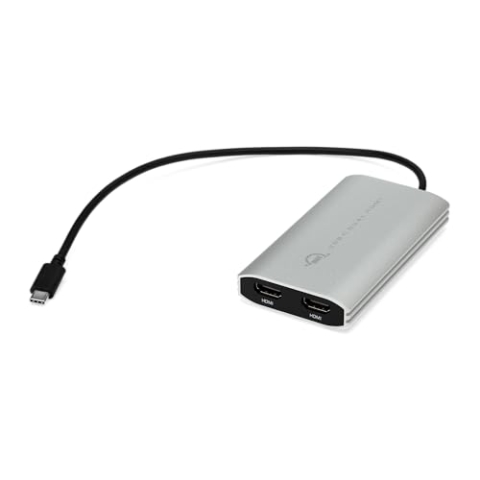 OWC USB-C Dual HDMI 4K Display Adapter mit DisplayLink - für Apple Silicon M1 & M2 Macs oder andere Macs oder PCs mit USB-C oder Thunderbolt