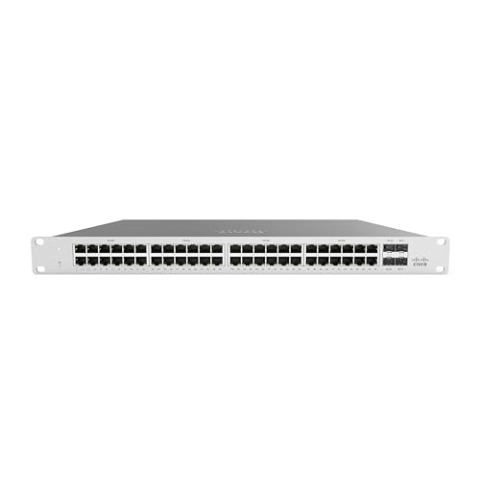 CISCO Meraki Cloud Managed MS120-48 Switch (48 x 10/100/1000 + 4 x Gigabit SFP, Desktop-PC, Rackmontage)