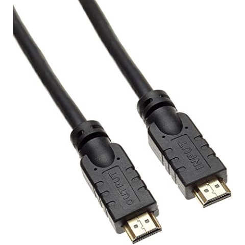 PremiumCord 4K High Speed ​​HDMI 1,4 M/M Kabel Mit Verstärker, 10,2 Gbit/s, 4K@30Hz Video Kompatibel, Full HD 1080p, Deep Color, 3D, ARC, HDR, Dolby TrueHD, Vergoldete Anschlüsse, Schwarz, 15 m