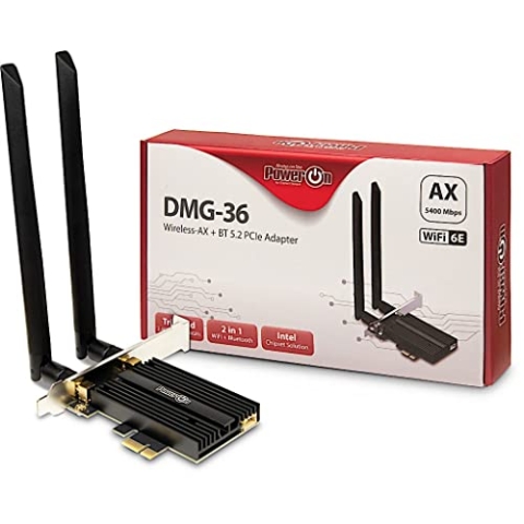 Inter-Tech DMG-36 Eingebaut WLAN/Bluetooth 5400 Mbit/s, Black