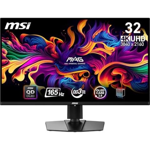 MSI MAG 321UP QD-OLED Computerbildschirm 80 cm (31,5 Zoll) 3840 x 2160 Pixel 4K Ultra HD schwarz