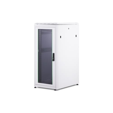 DIGITUS Netzwerkschrank - 19-Zoll Rack 26HE - 60x80 cm - Unique Serie - Traglast 800 kg - Nutztiefe 743 mm - Grau