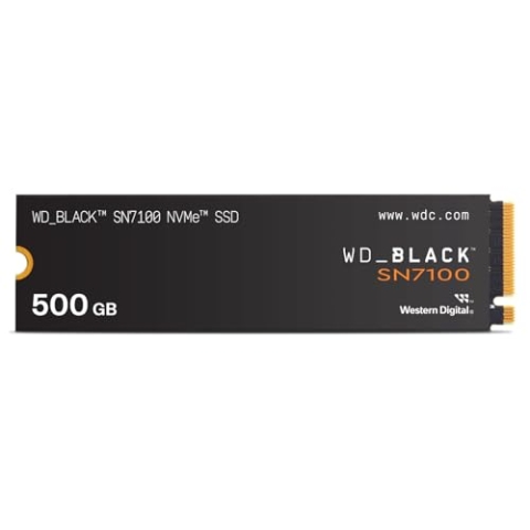 WD_BLACK SN7100 NVMe SSD 500 GB (High-Performance Gaming-Speicher, bis zu 6.800 MB/s Lesegeschwindigkeit, PCIe Gen4, Energieeffizienz) Für Desktop, Laptop & Handheld-Spielekonsolen