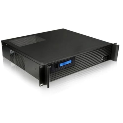 TECHLY 101980 Industriegehäuse Rack 19"/Desktop 2U Ultrakompakt Schwarz