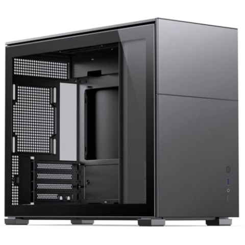 JONSBO D31 mATX Gehäuse, gehärtetes Glas, schwarz