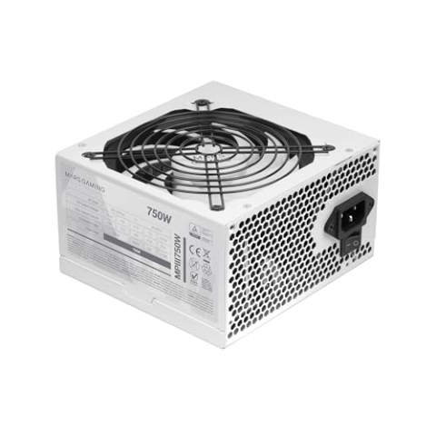 Mars Gaming MPIII750, PC ATX 750W Netzteil, 5 Jahre Garantie, 85% Wirkungsgrad, Digital APFC System, 120mm AI-RPM FDB Lüfter, DC-DC und SMD Technologien, Extralange Flachkabel, Weiß