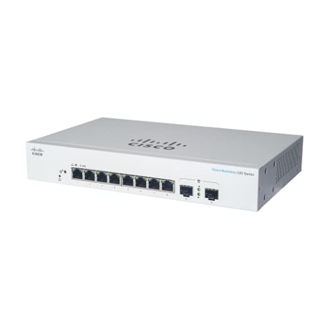 Cisco Business CBS220-8FP-E-2G Smart Switch | 8 GE-Ports | Full PoE | 2x1G SFP | 3 Jahre eingeschränkte Hardwaregarantie (CBS220-8FP-E-2G-EU)
