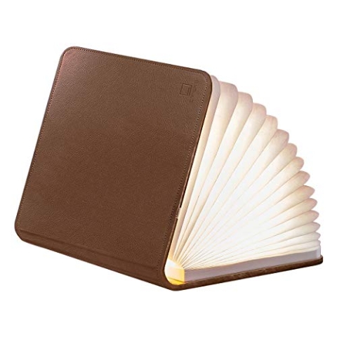 Gingko LED SMART BOOKLIGHT- LARGE BROWN LEATHER
