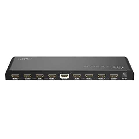 PremiumCord 4K HDMI 2.0 Splitter 1-8 Ports, Unterstützung UHD 4Kx2K / 60Hz, FULL HD, 3D, HDCP 2.2, CEC, Dolby TrueHD, Farbe Schwarz