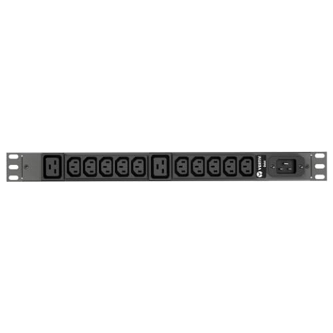 Vertiv Geist rPDU, Basic, 1U, Input C20 230 V 16 A, outputs (10) C13 | (2) C19 Stromverteilereinheit (PDU) 12 AC-Ausgänge schwarz