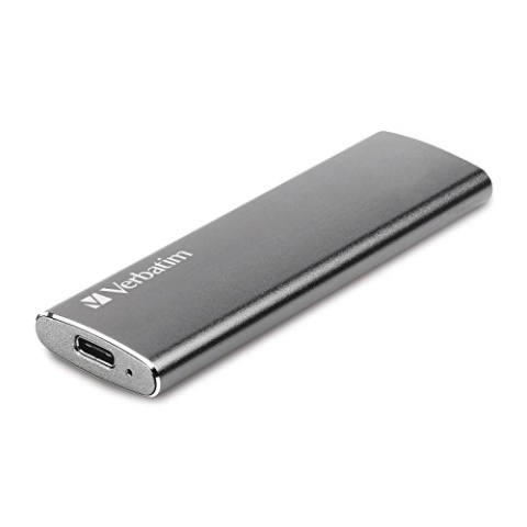 Verbatim Vx500 SSD, 120 GB, Spacegrau, 29 g, Externe SSD, USB 3.0 SSD, leichte SSD extern, für Windows & Mac OS X, tragbares Laufwerk, USB-C, Hochgeschwindigkeits-Flashspeicher