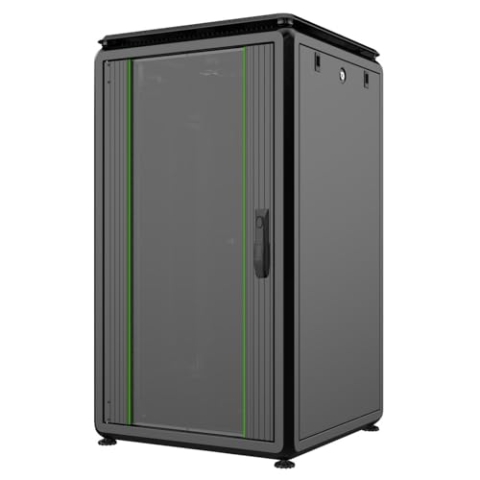 Logon RDL20U66BL Rack autonom, 20U 600 kg, Schwarz – Regale (600 kg, freistehend, 20 U, Stahl, Glas, Schwarz)