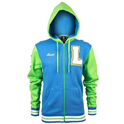 Overwatch Varsity Lucio Kapuzenpullover, mit Reißverschluss, Größe S