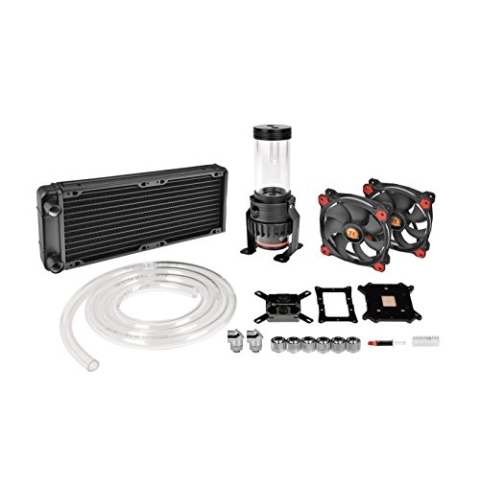 Thermaltake Pacific R240 D5 Soft Tube LCS Kit (Riing 12 Wasserkühlungsset) rot