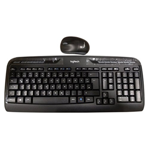 Logitech 920-003967 Wireless Combo MK330 - schnurlose Tastatur und Computermaus (2,4GHz, USB, QWERTZ deutsches Tastaturlayout) schwarz