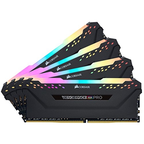 Corsair Vengeance RGB Pro 128GB (4x32GB) DDR4 3200 (PC4-25600) C16 Desktop Speicher - Schwarz