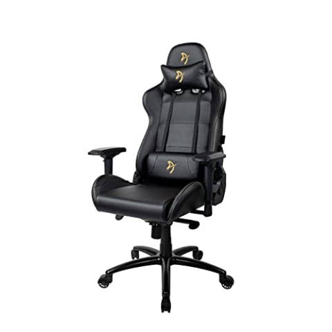 Arozzi Verona Signature Premium PU Ergonomischer Computer-Gaming-/Bürostuhl mit Liegestuhl, schwenkbar, neigbar, Wippe, 4D Armlehnen und Nacken- und Lendenkissen