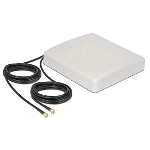 DELOCK LTE-Antenne 2X SMA 5m Kabel 8dBi1 Richtungsantenne SMA 8dBi Antenne - Antennen (8 dBi, 0.698-0.96/1.71-2.7, 50 Ohm, Richtungsantenne SMA, 5m)