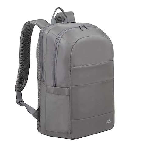 Rivacase Laptop Rucksack 22L bis 17,3 Zoll – 32 x 46,5 x 16 cm – wasserabweisender moderner Tagesrucksack für Männer und Frauen – Urban Backpack für Business, Reisen, Sport, Uni, Schule