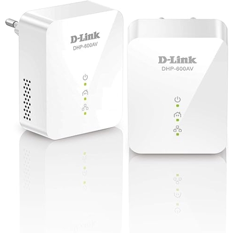 D-Link DHP-601AV (2x DHP-600AV) Powerline Gigabit Starter Kit (Netzwerkverbindung für kabelgebundene Geräte, bis zu 1000 Mbit/s, AV2-Technik, Plug-and-Play)