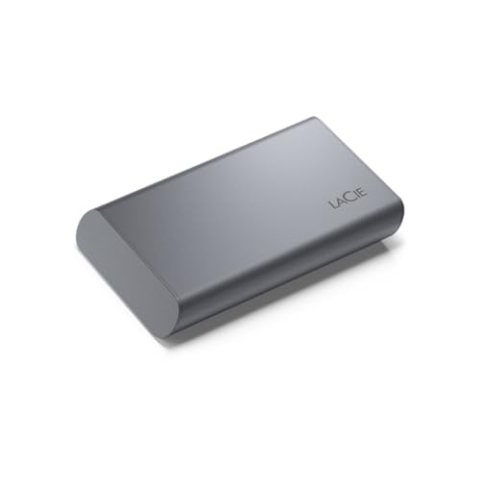 LaCie Mobile 2TB Secure USB-C Mobile External Solid State Grey