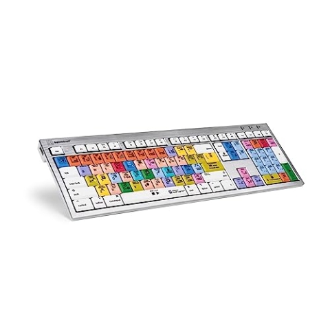 LogicKeyboard LKB-LOGXP2-CWMU-UK Tastatur, Logic Pro X2 ALBA UK (Apple Mac) Silber/Weiß/Bunt